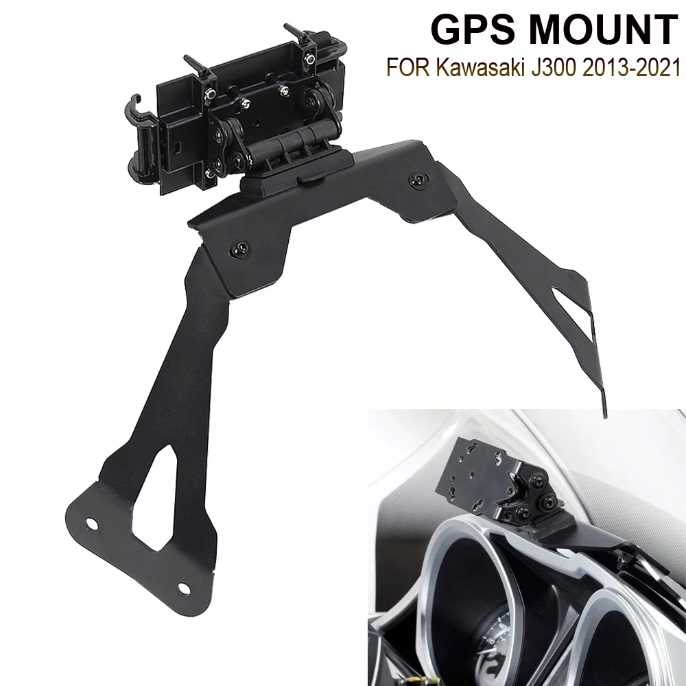 

FOR Kawasaki J300 J 300 2013-2021 2014 2015 2016 2017 2018 Motorcycle Smart Phone Navigation GPS Plate Bracket Adapt Holder Kit