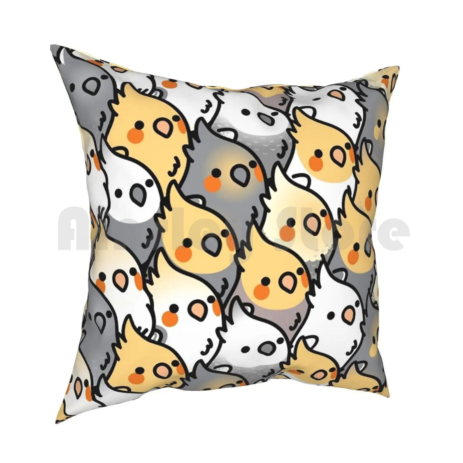 Chubby Cockatiel Party Pillow Case Printed Home Soft Throw Pillow Cockatiel Cockatiels Cute Kawaii Birb Birblr Bird