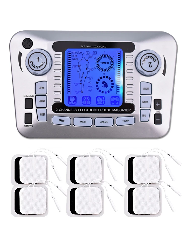 Elektronisches Pulsmassagegerät TENS-Massagegerät Elektrischer Nerven-Muskel-Stimulator Akupunktur Digitaler Elektrostimulator