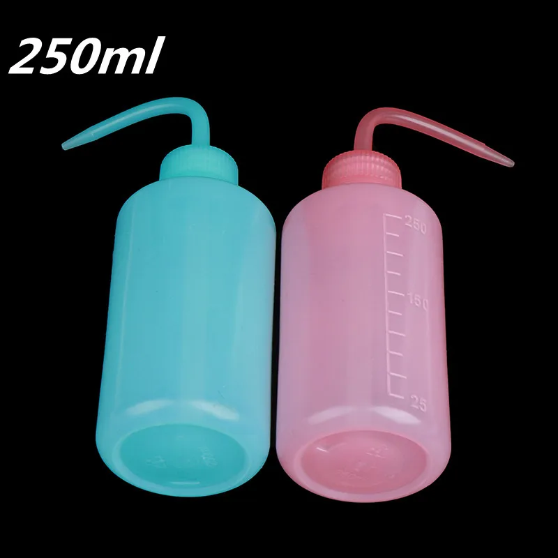 30/250ml Clear Plastic Blow Washing bottle Tattoo Wash Squeezy Laboratory Measuring Bottle