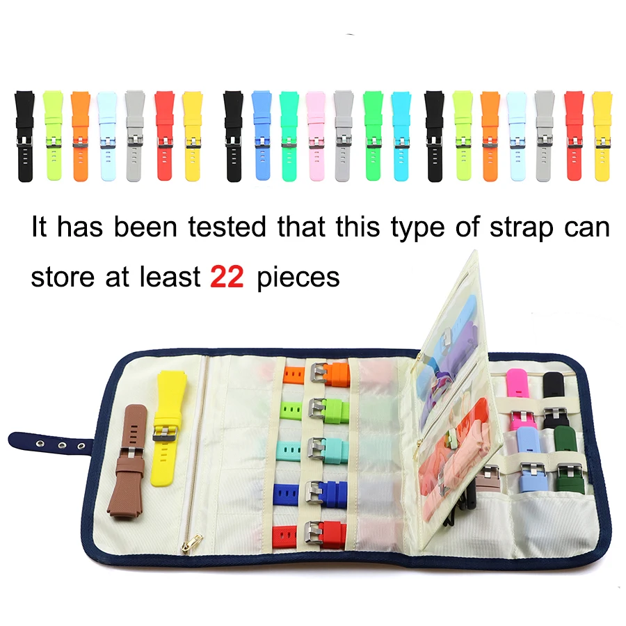 Multifunction Portable Watch Band Organizer For Apple Watch Band Box Travel Holder Roll Watch Box Organizer Strap Storage Bag