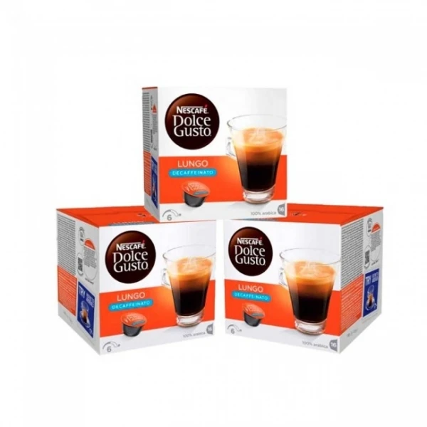 Lot de 3 paquets DOLCE GUSTO LUNGO decaf