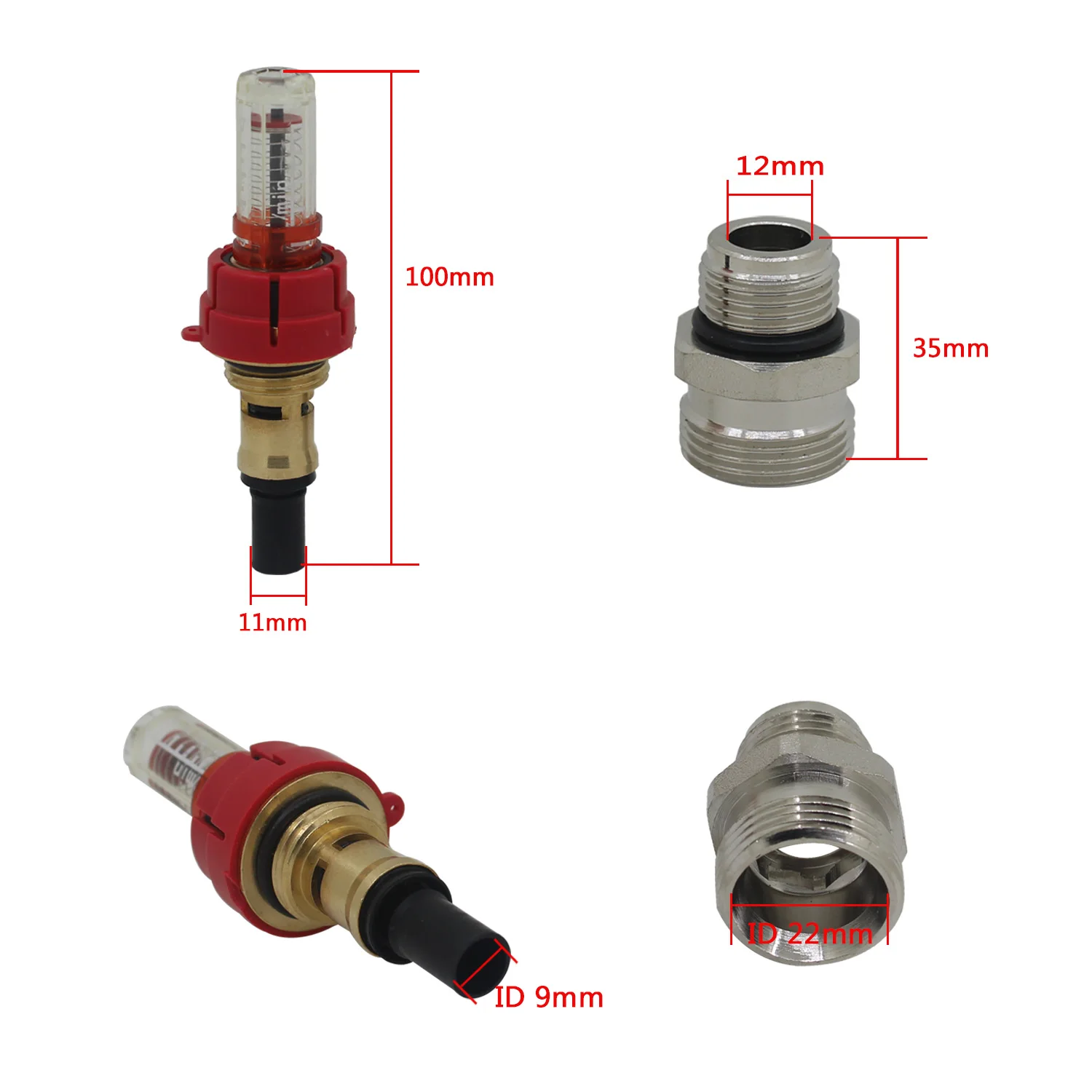 1/5/10/20ピースのコレクターフローメーター,床暖房部品,1/2 "DIY交換