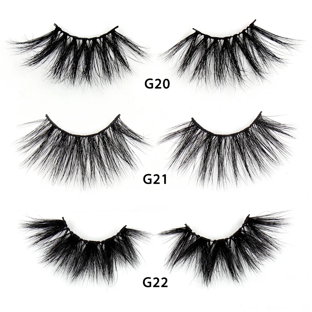 LEHUAMAO Wimpern 3D Wimpern 25mm Nerz Falsche Wimpern Flauschige Weiche Wimpern Dramatische Make-Up Wimpern Nerz 3D Wimpern Natürliche Lange G05 – Detail 7