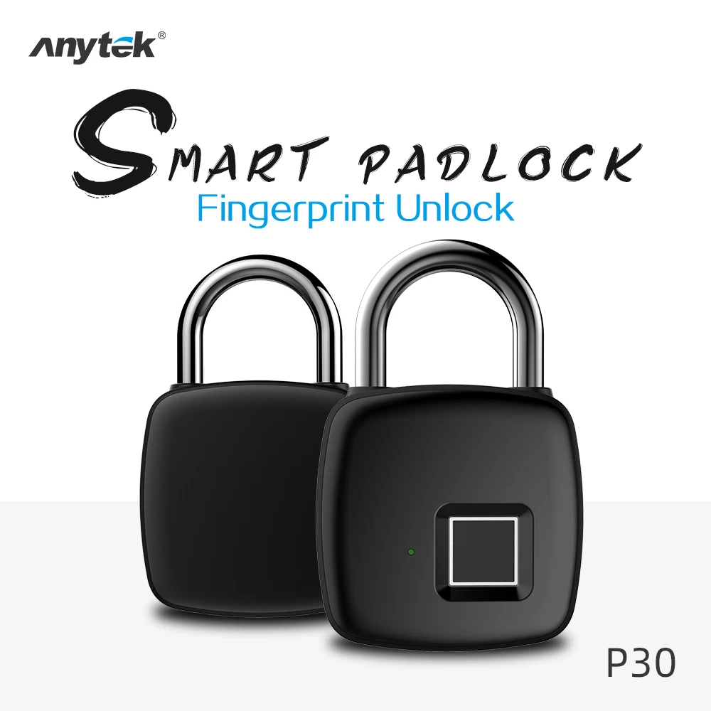 

P30 Fingerprint Lock Keyless USB Rechargeable Lock Biometric Fingerprint Padlock Anti-theft Security USB Rechargeable Lock