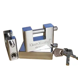Stainless Steel Burglar Padlock Security Safety Lock Antique Horizontal Opening