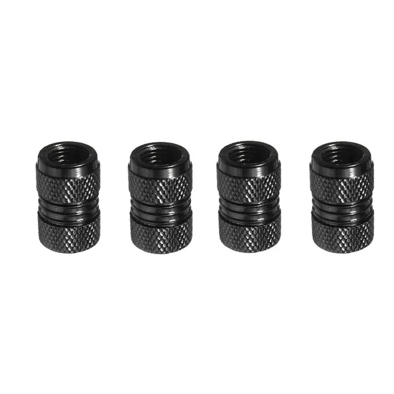 Roues de réglage universelles pour voiture, 4 pièces, capuchons de mamelon de Valve de pneu, capuchons de tige de Valve à filetage métallique, couvercle anti-poussière de pneu, pièces extérieures,