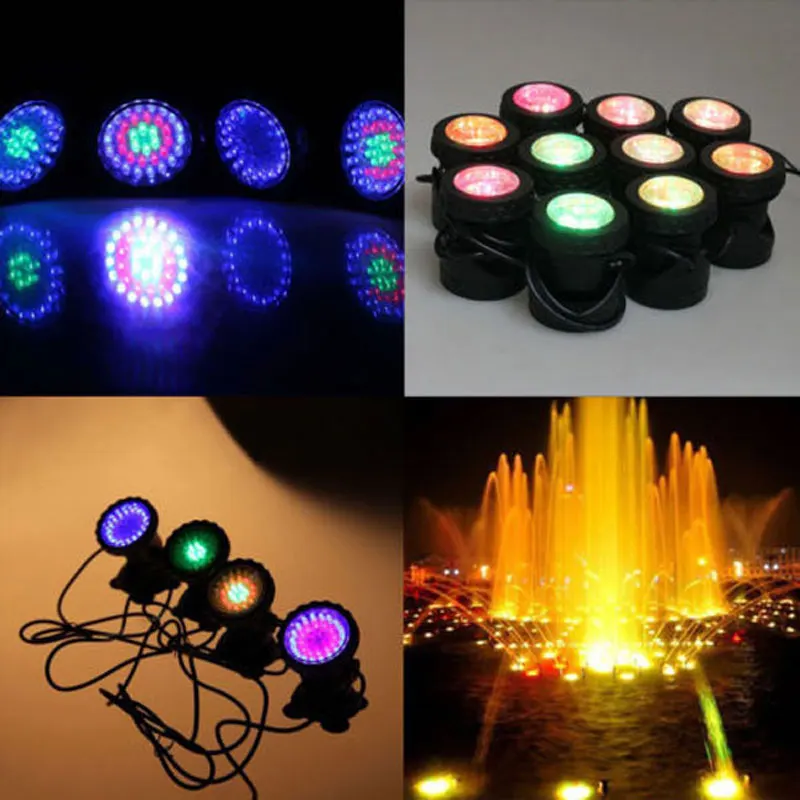 Waterproof Underwater Light RGB Color Changing 36 LED Spot Light Fountain Fish Tank Swimming Pool Pond Aquarium Garden Lamp