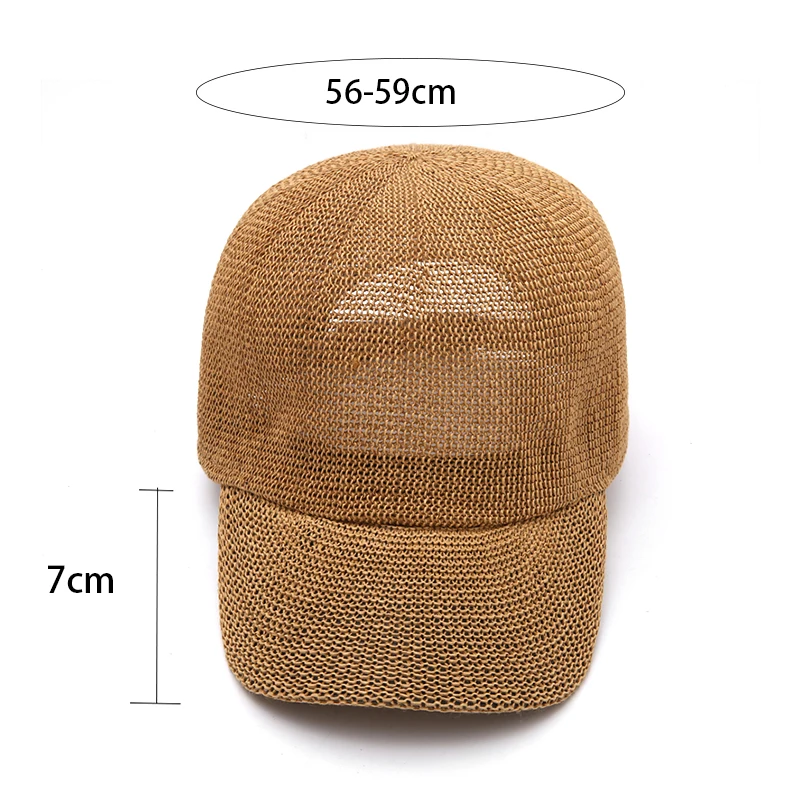 2021 New Straw Hat Woman Outdoor Casual Sun Hats Sunscreen Summer Baseball Cap adjustable Fashion Solid color Anti-UV cap