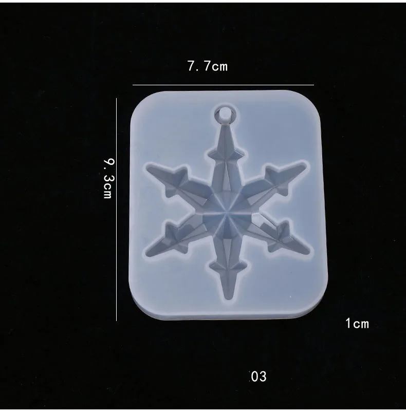 عيد الميلاد الهالوين ندفة الثلج زخرفة زهرة الخرز قالب من السيليكون للعثور على المجوهرات قلادة صنع قوالب راتنجات الايبوكسي #5