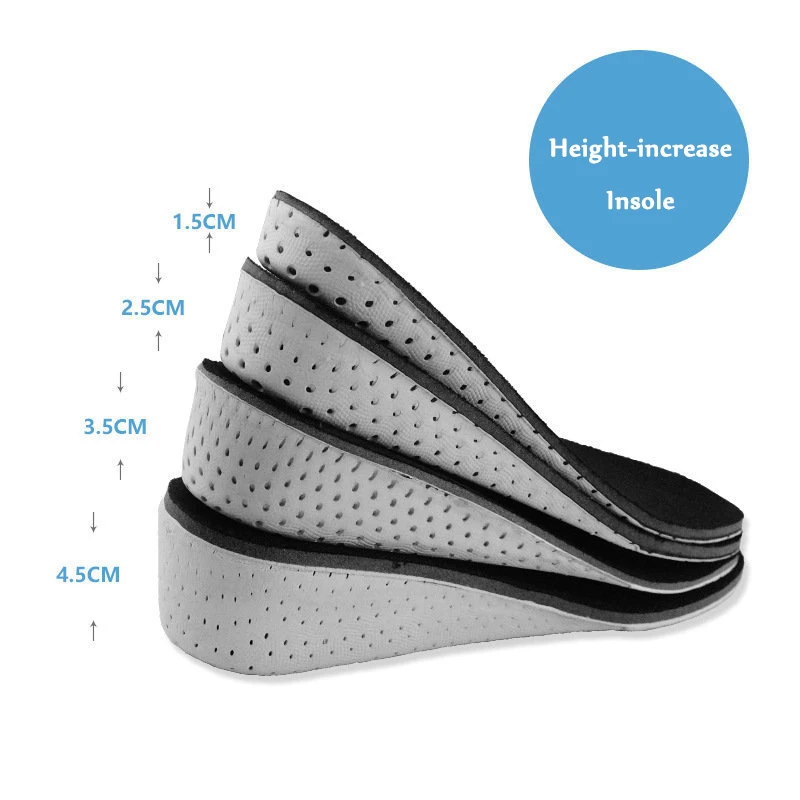 

1 Pair Breathable Light Comfortable Half Full Pad Cushion Height-increase Insert Unisex EVA Shoe Insoles 1.5-4cm