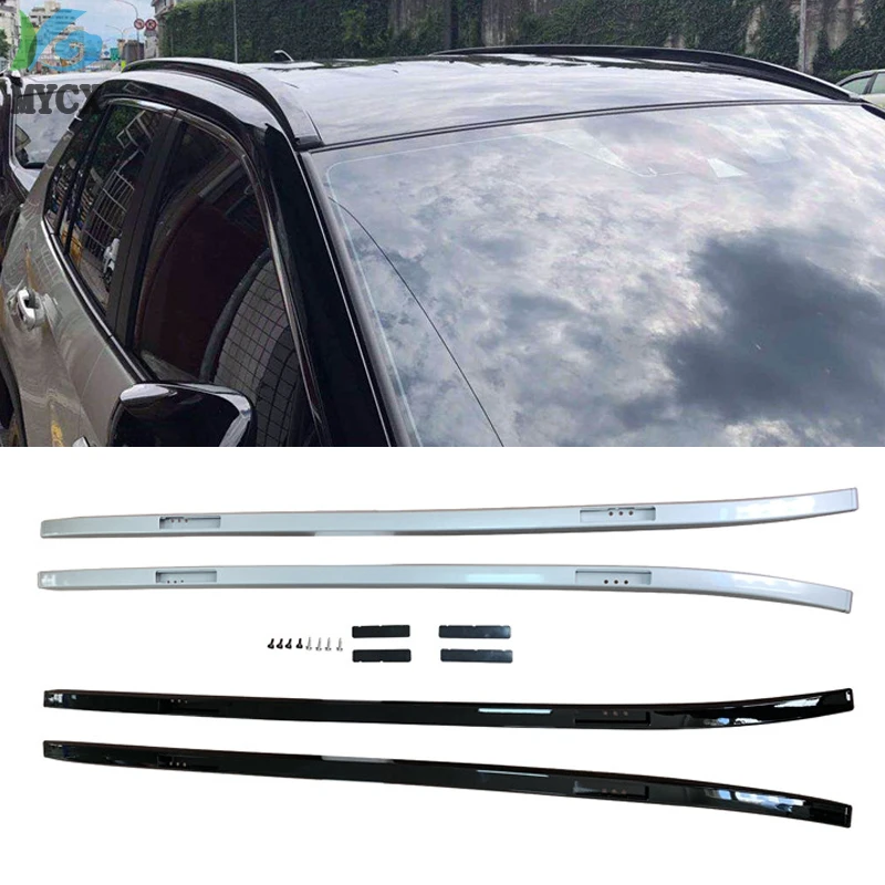 OE roof rack bar roof rail for Toyota RAV4 2019 2020 2021 2022,black&sliver,aluminum alloy,ISO9001 quality,easy installation