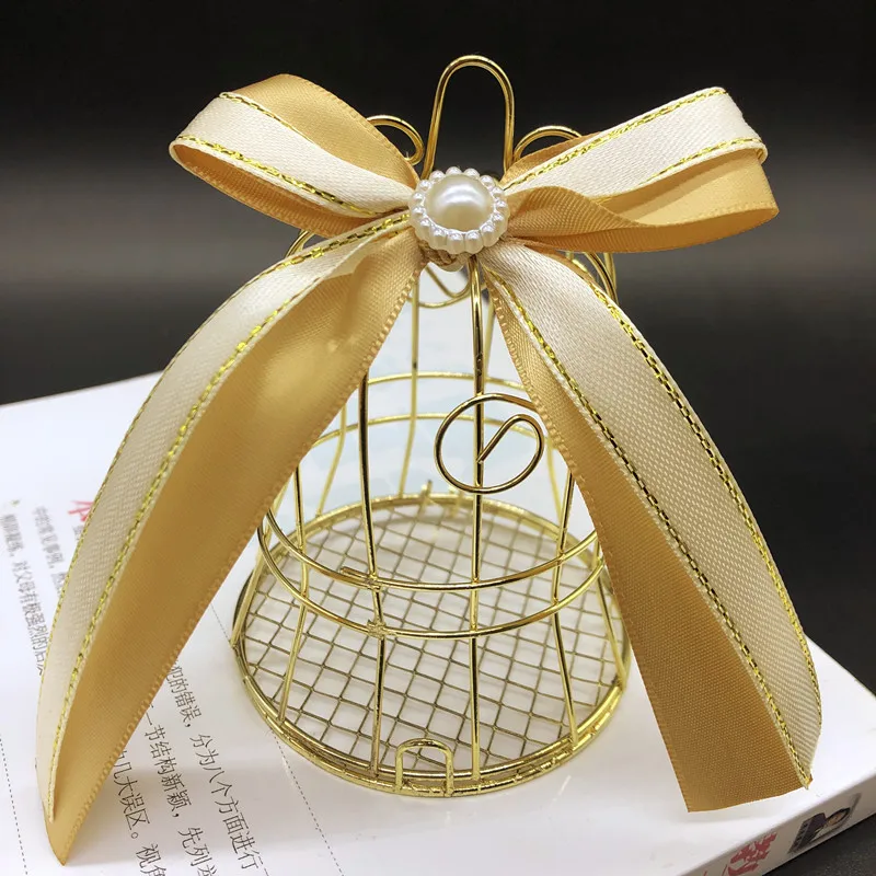 

10pcs Bird Cage Wedding Gifts for Guests Mariage Present Chocolate Candy Box Bridesmaid Gift Party Favors Wedding Decoration