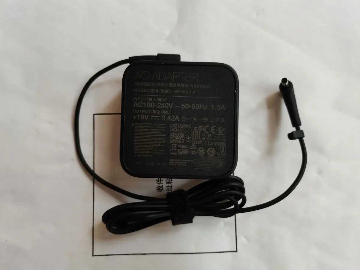 Puryuan-carregador Adaptador ac 19v 3.42a 65w Adp65gd b 4.0 mm x 1.35 mm para Asus Zenbook Ux331ua-ds71 Notebook Original Novo