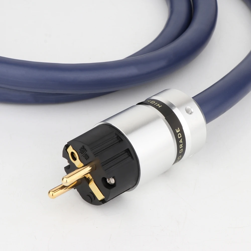 Schuko كابل الطاقة HIFI EMC درع سلك الطاقة الاتحاد الأوروبي/الولايات المتحدة كابل الطاقة مع موصل الذهب AC الرئيسي