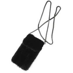 2023 New Mini Shoulder Bag Ladies Mink Hair Mobile Phone Bag Female Chain Small Bag Leisure High-Quality Plush Messenger Bag
