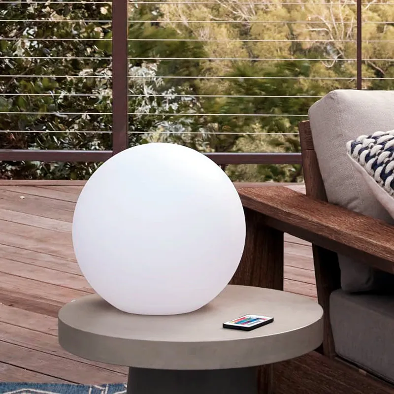 25cm Waterproof Warm White Rechargeable Solar LED Ball Light Outdoor Garden Decoration Pool Orbs Floating Sphere with Dimmer 1pc