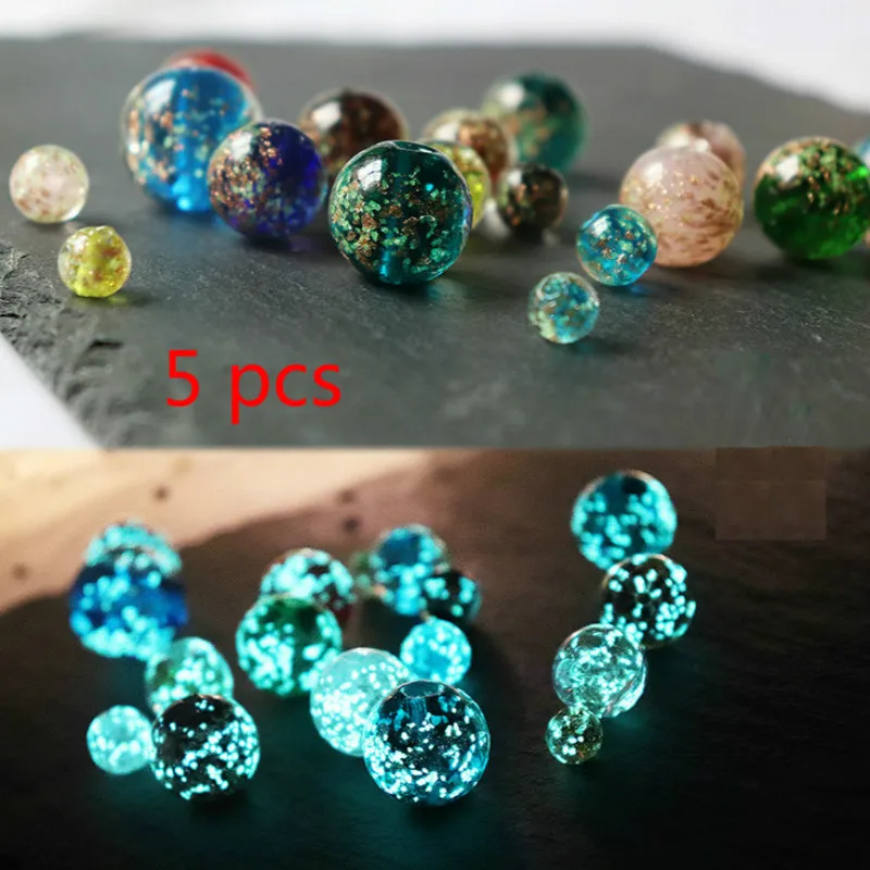 Luminous Glazed Bead Necklace Bracelet Diy Handmade Material Jewelry Accessories Bracelet Luminous Fantasy Starry Sky Loose Bead