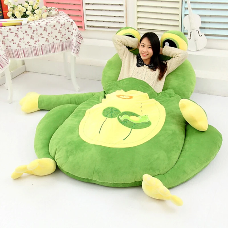 

Travel Blanket Big Cartoon Animal Frog Beanbag Soft Plush Huge Bed Cover Sofa Mattress Carpet Tatami Outdoor Garden Sleep Quilt