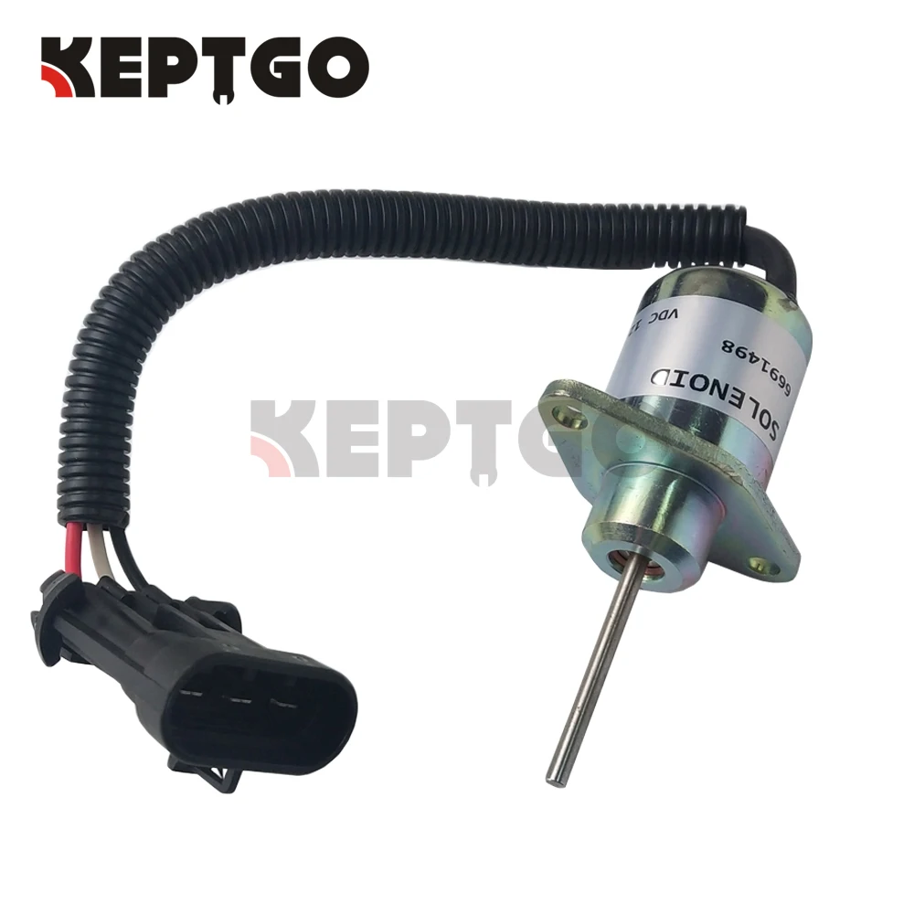 Fuel Shut off Solenoid For Bobcat 6691498 325 328 329 331 334 335 337 341 425 428 1503ES-12A5UC4S