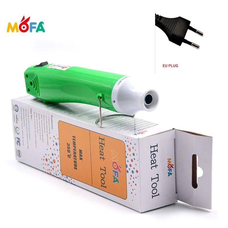 

220V Mini Handheld Hot Air Gun 300W,green Portable Heat Gun for DIY Craft Embossing Heat Gu