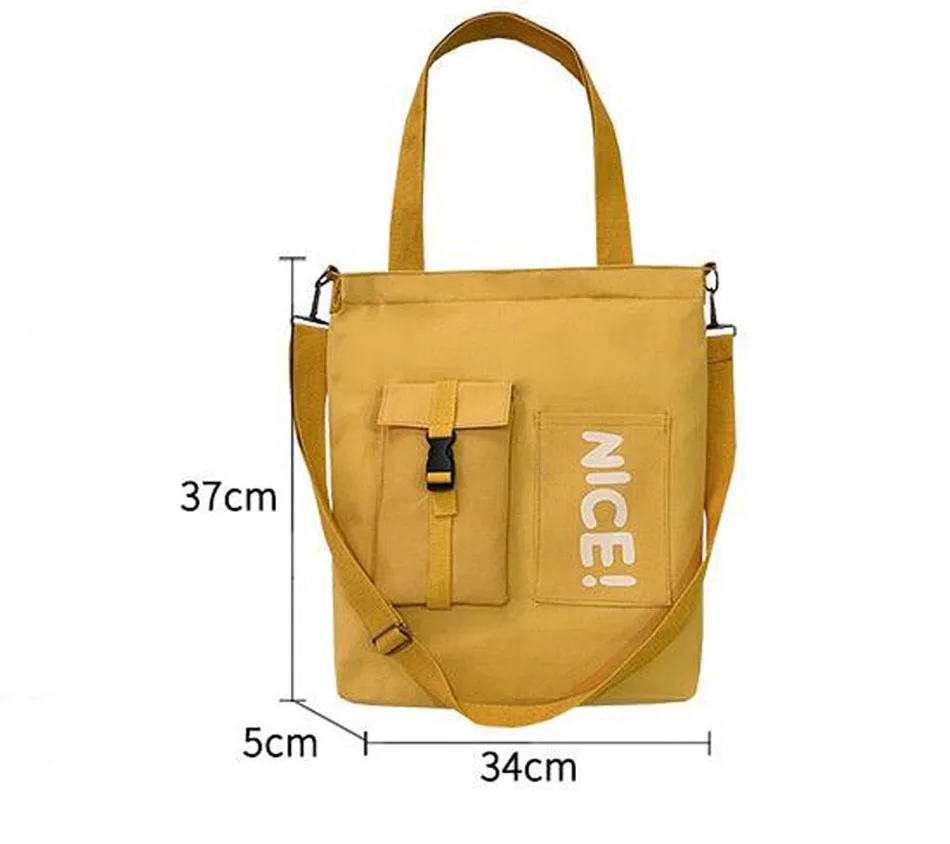 3pcs Messenger Bags Women Canvas Letter Prints Pouch Zipper Crossbody Bag Mix Color