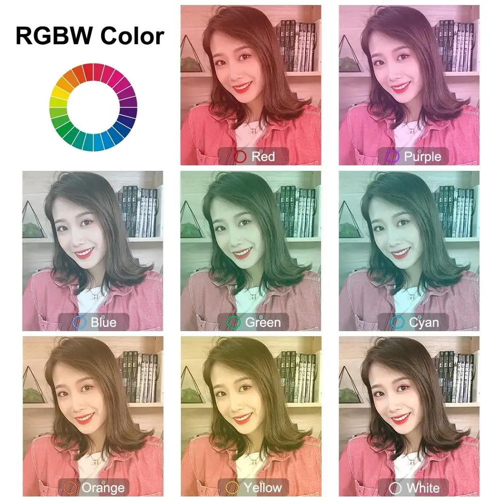 Puluz 10.2 polegadas rgbw pode ser escurecido led anel luz kits vlogging fotografia vídeo luz para youtube, facebook ao vivo, twitch, beleza blog