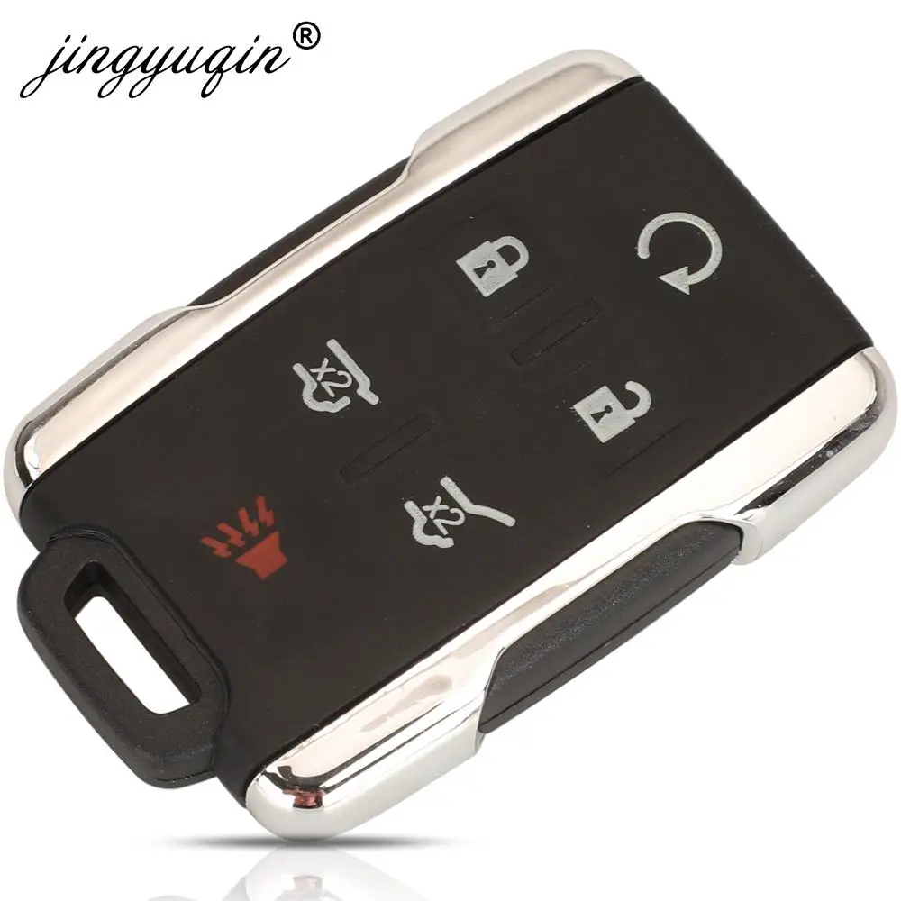 jingyuqin 3/4/5/6BTN Keyless Entry Case for GMC Yukon XL Chevrolet Tahoe Suburban Sierra Silverado Remote Key FOB Shell Housing