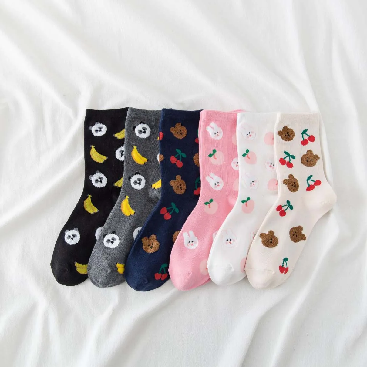 Spring And Summer New Fruit Socks Boat Socks Short Cute Happy Banana Watermelon Fashion Fun Comfortable Ladies Socks Foot Socks