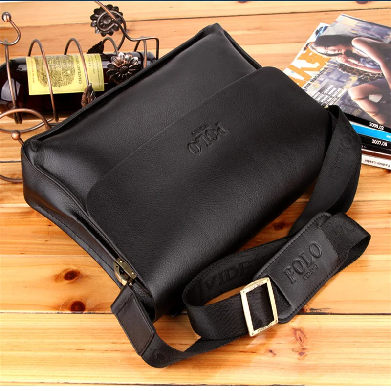 Luxury Vintage Man Bag Boy Waterproof PU Leather Business Style Men\'s Messenger Crossbody Casual Handbag Shoulder Bag