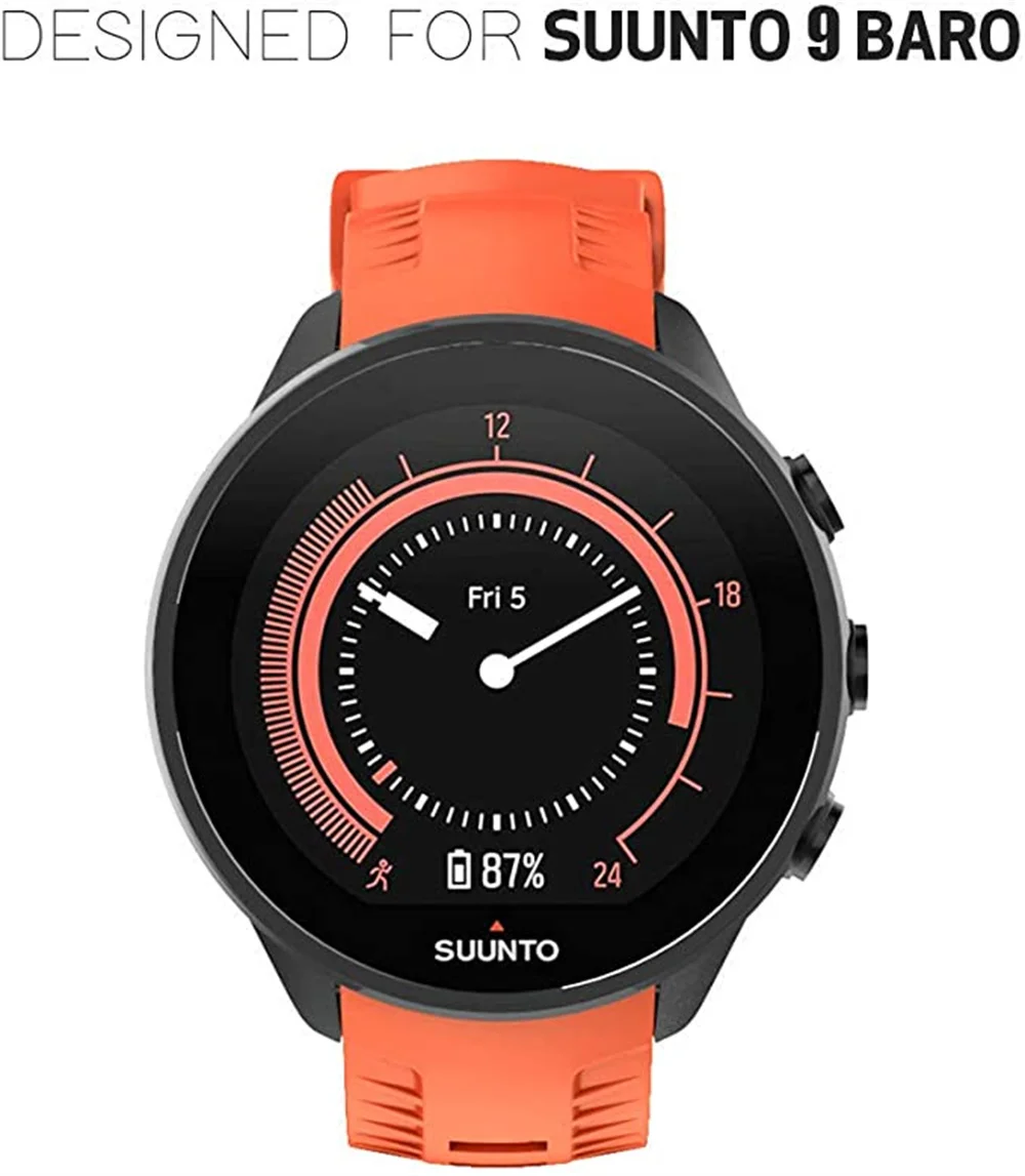 SUUNTO 9 Baro용 실리콘 시계 스트랩, SUUNTO 9 스마트워치 밴드 교체, 24mm 너비, 24mm 밴드