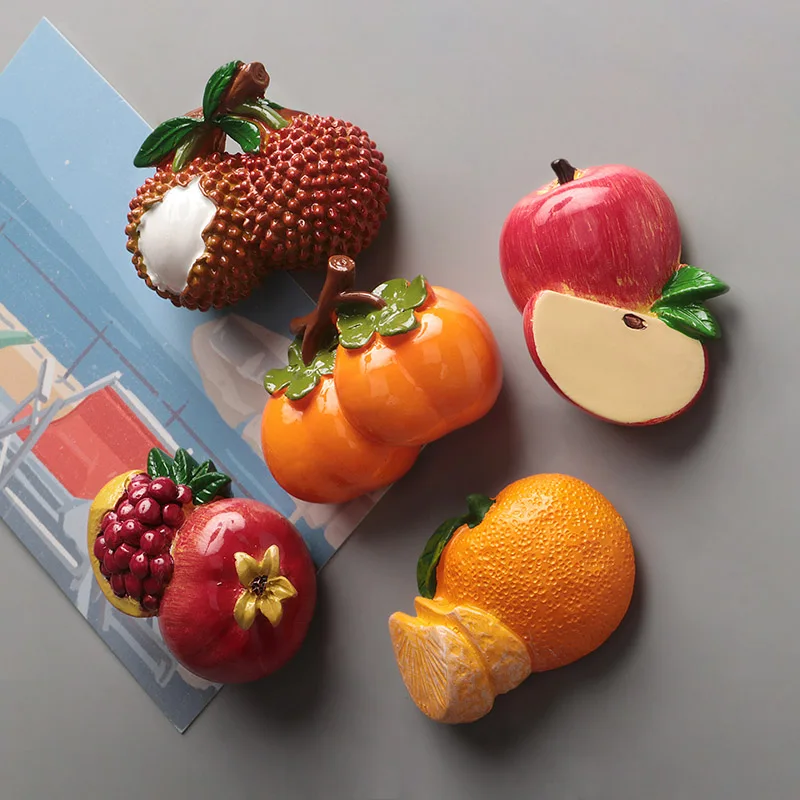 3d simulation rural vegetables fruits refrigerator magnetic stickers fridge magnets watermelon onion eggplant pepper Cute model