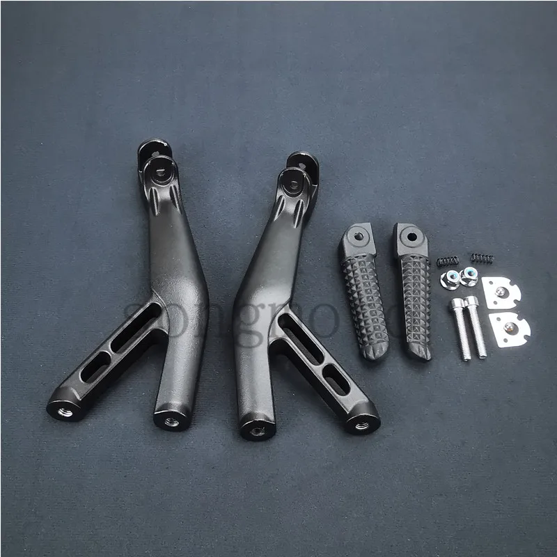 Motorcycle Front Rear Footrest Foot Pegs Bracket Set For Yamaha YZF R1 YZF-R1 R1S R1M 2015 2016 2017 2018