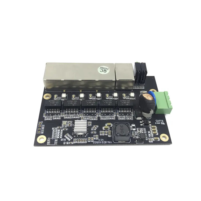 Módulo de interruptor Ethernet industrial no gestionado, placa PCBA, puertos de detección automática OEM, placa PCBA, placa base OEM, 5 puertos, 10/100M
