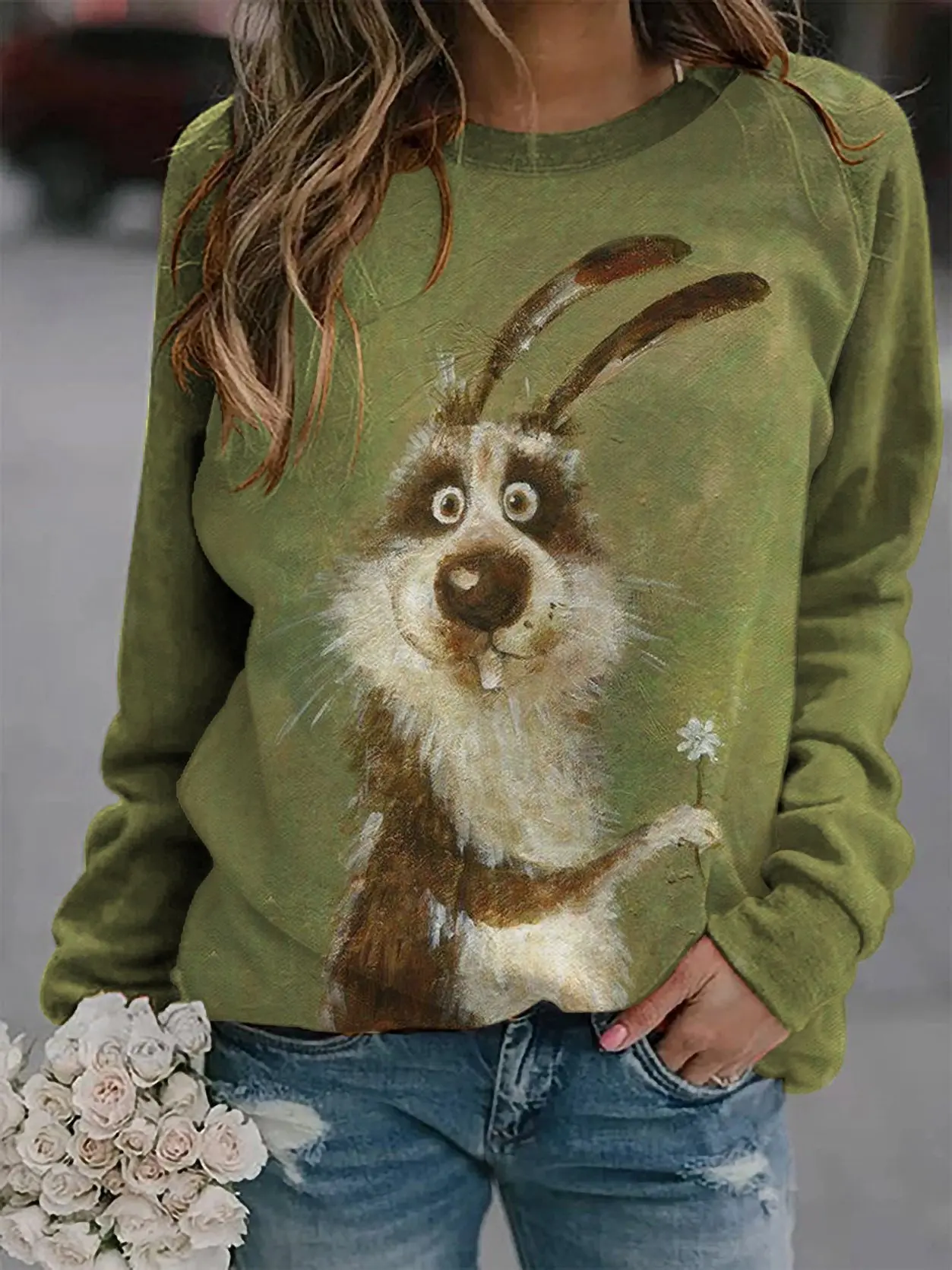 

Женская футболка, Новинка осени 2021, женская футболка, модная повседневная Уличная футболка в стиле хип-хоп с 3D принтом и длинным рукавом, женские футболки