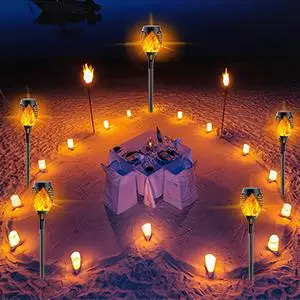 12LED Tiki Flackern Taschenlampe Solar Lichter Wasserdichten Outdoor-Mini Solar Flamme Lichter für Garten Terrasse Yard Pathway Dekoration