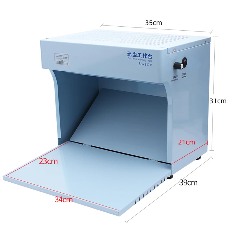 SS-917C Dust-Free Workbench Anti-Dust Adjustable LED Workbench Mobile Phone Repair Filter Purification Workbench