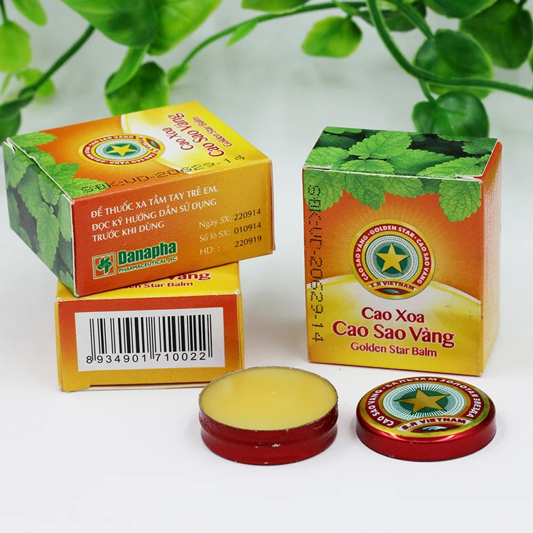 5pcs/lot Golden Star Tiger Balm Relief Headache Tiger Head Menthol Balm Refreshing Vietnam for Headache Dizziness Insect Sting