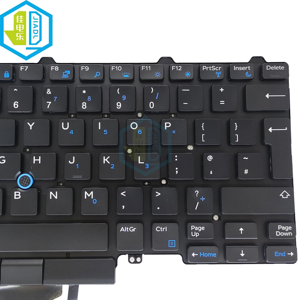 UK GB Backlit Keyboard For Dell Latitude 7450 7470 7470 7480 7490 7350 0W24RK W24RK Laptop Light Trackpoint Keyboards MP-13L86