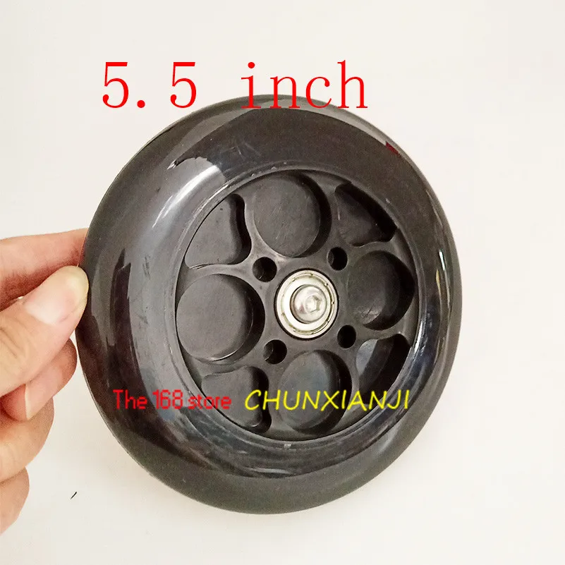 Good Quality 5.5 Inch Solid Wheels 5.5'' PU Wheel 140 Mm  5-1/2 for Electric Scooter Baby Car Trolley Cart,caster 