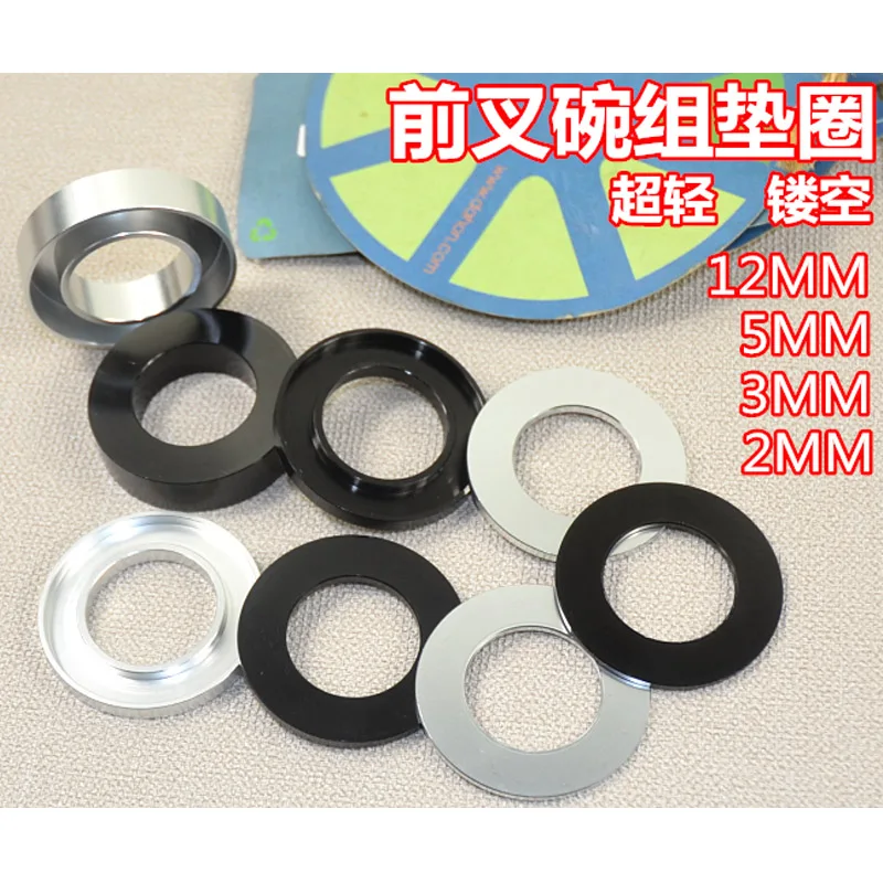 SILVEROCK Alloy Bike Headset Spacer 2mm 3mm 5mm 12mm for Fnhon JAVA Folding Bike 44mm Bicycle Headset Parts