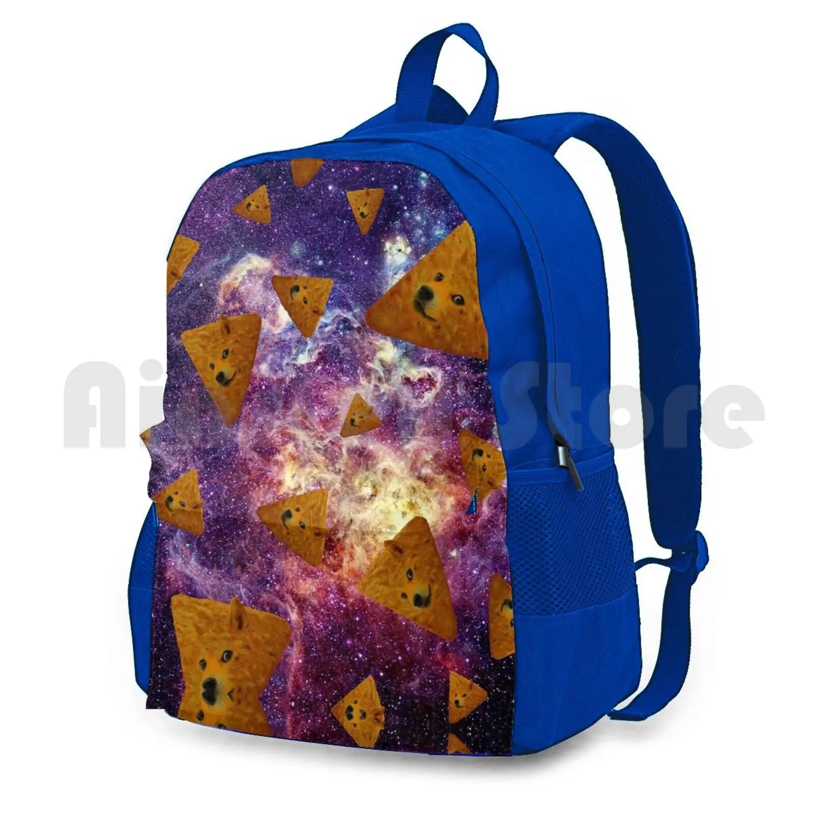 Doge no espaço ao ar livre caminhadas mochila equitação escalada saco de esportes doge dogeritos chips mlg 360 noscope quickscope violeta malva