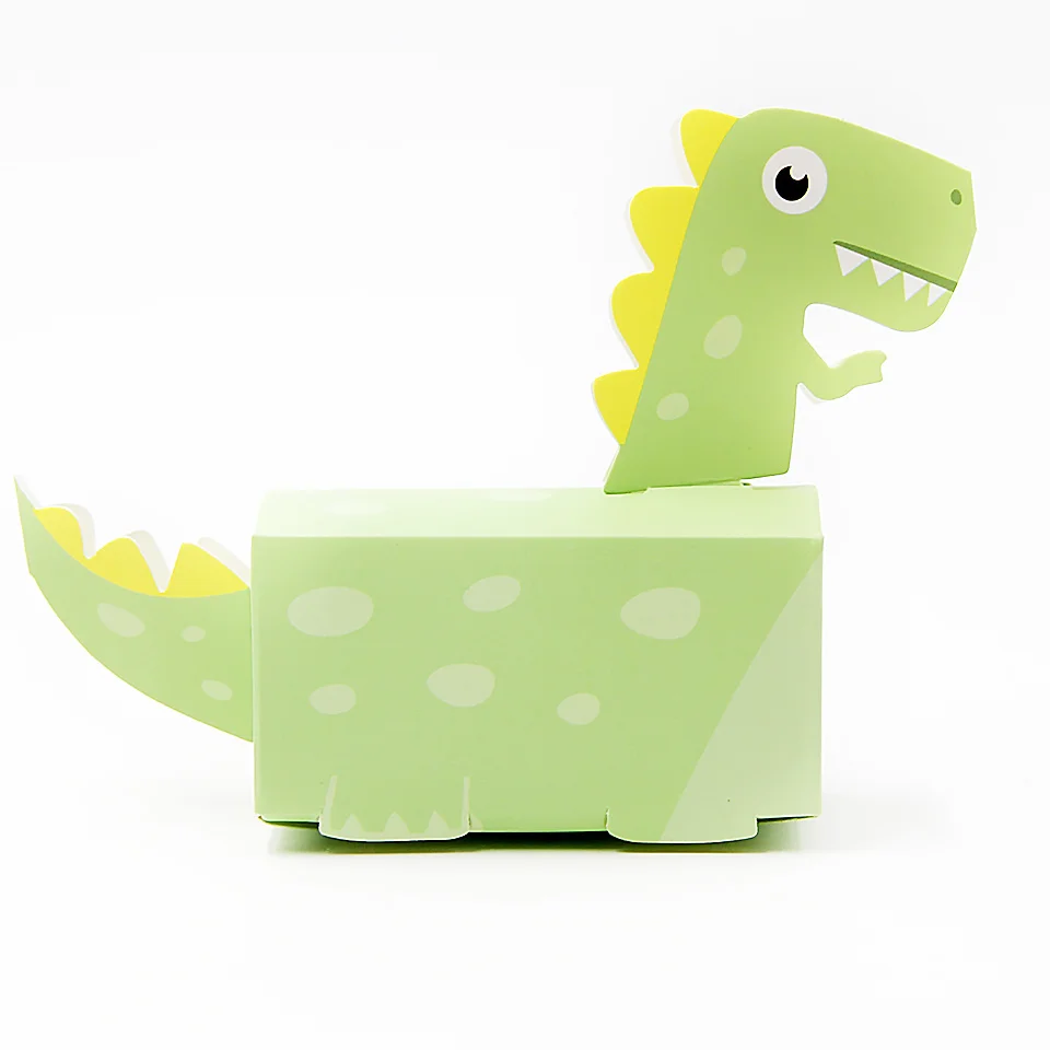 10 Stück grün-blaue Dinosaurier-Keksboxen, Karton, Dinosaurier-Süßigkeitsbox, für Jungen, alles Gute zum Geburtstag, Party-Dekorationen, Papierverpackungsboxen – Detail 6