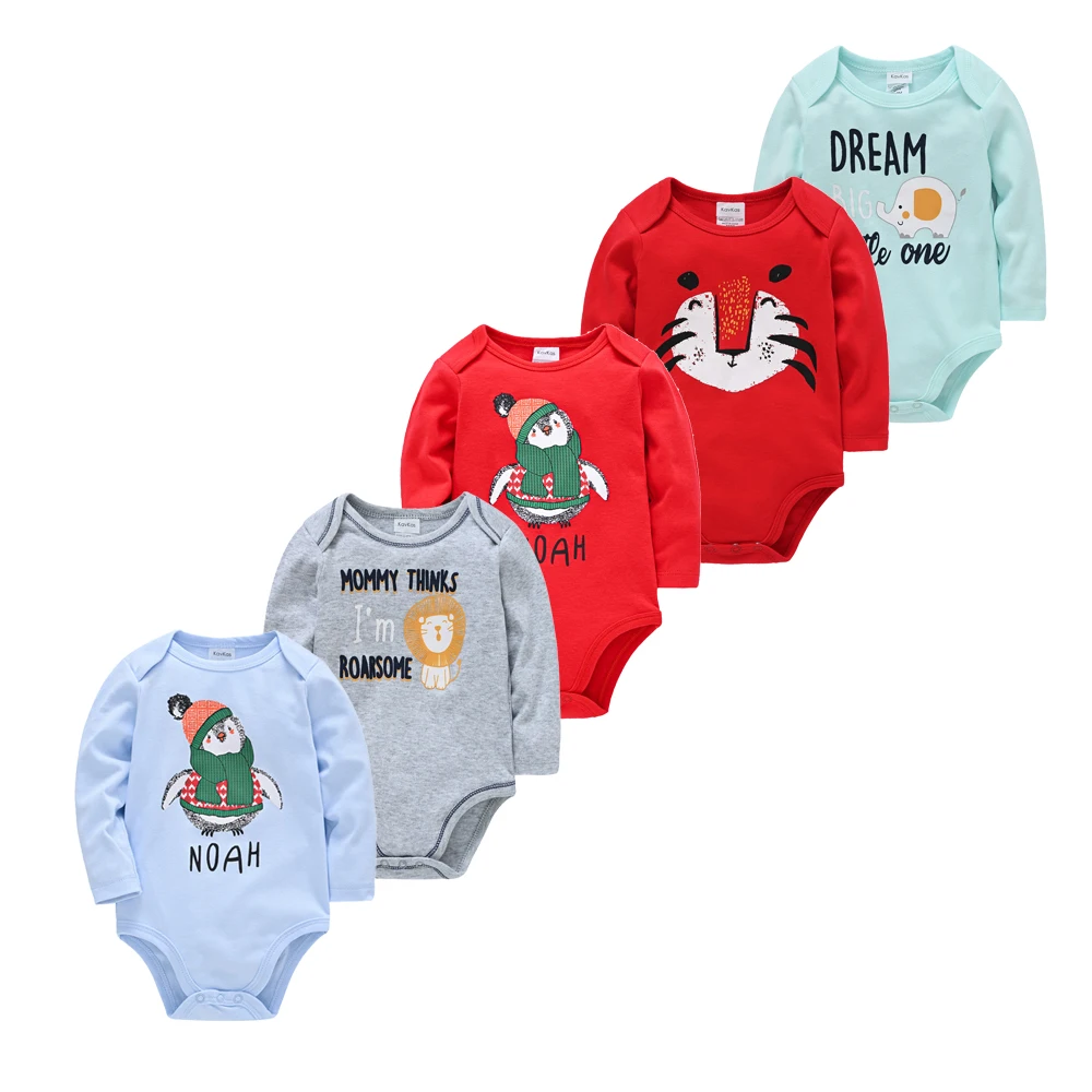 

Honeyzone 5Pcs/Set Onesie Pop It 100% Cotton Newborn Clothes Baby Unisex Clothes Cute Cartoon Print Baby Bodysuits Ropa De Bebes