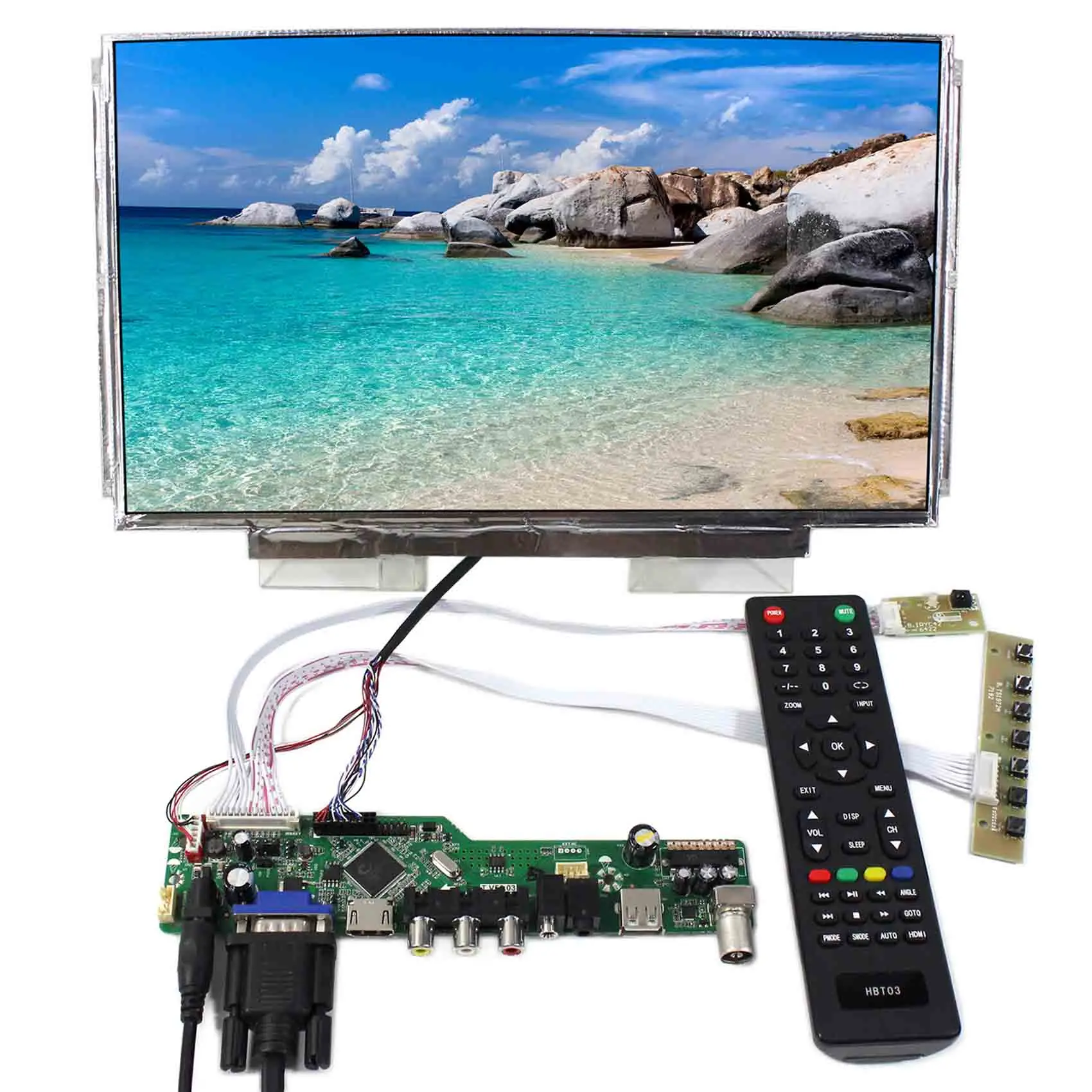 

13.3" IPS N133BGE LTN133AT16 13.3inch LCD Screen HD MI VGA AV USB RF LCD Controller Board 1366X768 Resolution