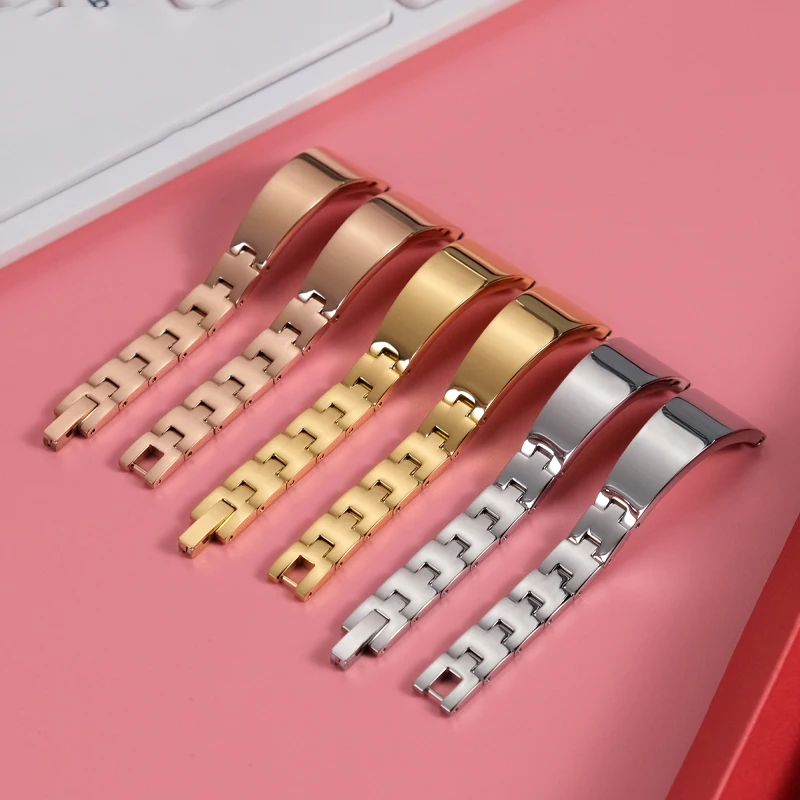 High Quality Ladies Watch Band 6mm 8mm 10mm 12mm 14mm 16mm 18mm Universal Stainless Steel Metal Watchband Strap