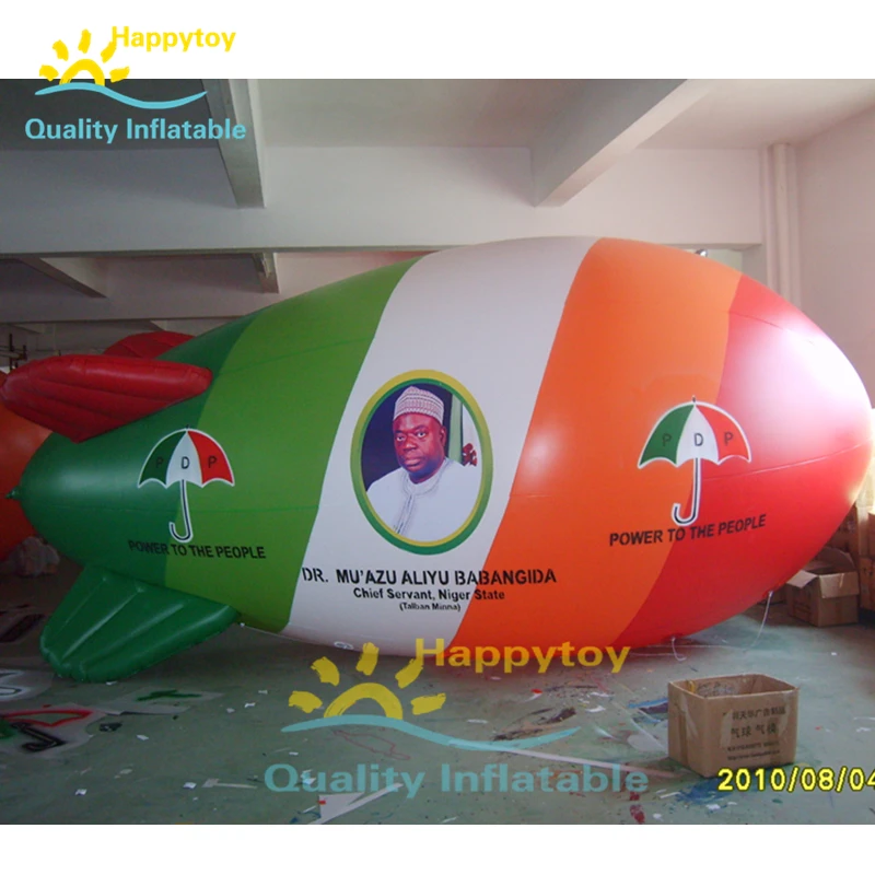 0.18Mm PVC Inflatable Airship Helium Balloon,Inflatable Blimp For Advertising Promotion