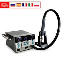 SUGON 8610DX 1000W Hot Air Rework Station LED Display Lead-Free Heat Gun Microcomputer Temperature Adjustable 5nozzle