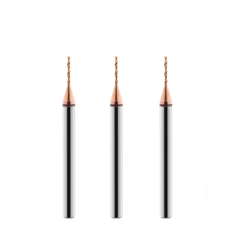 精密タングステン鋼ドリルビット、マイクロドリルツール、3mmシャンク、ステンレス鋼、2フルート、0.15-3mm