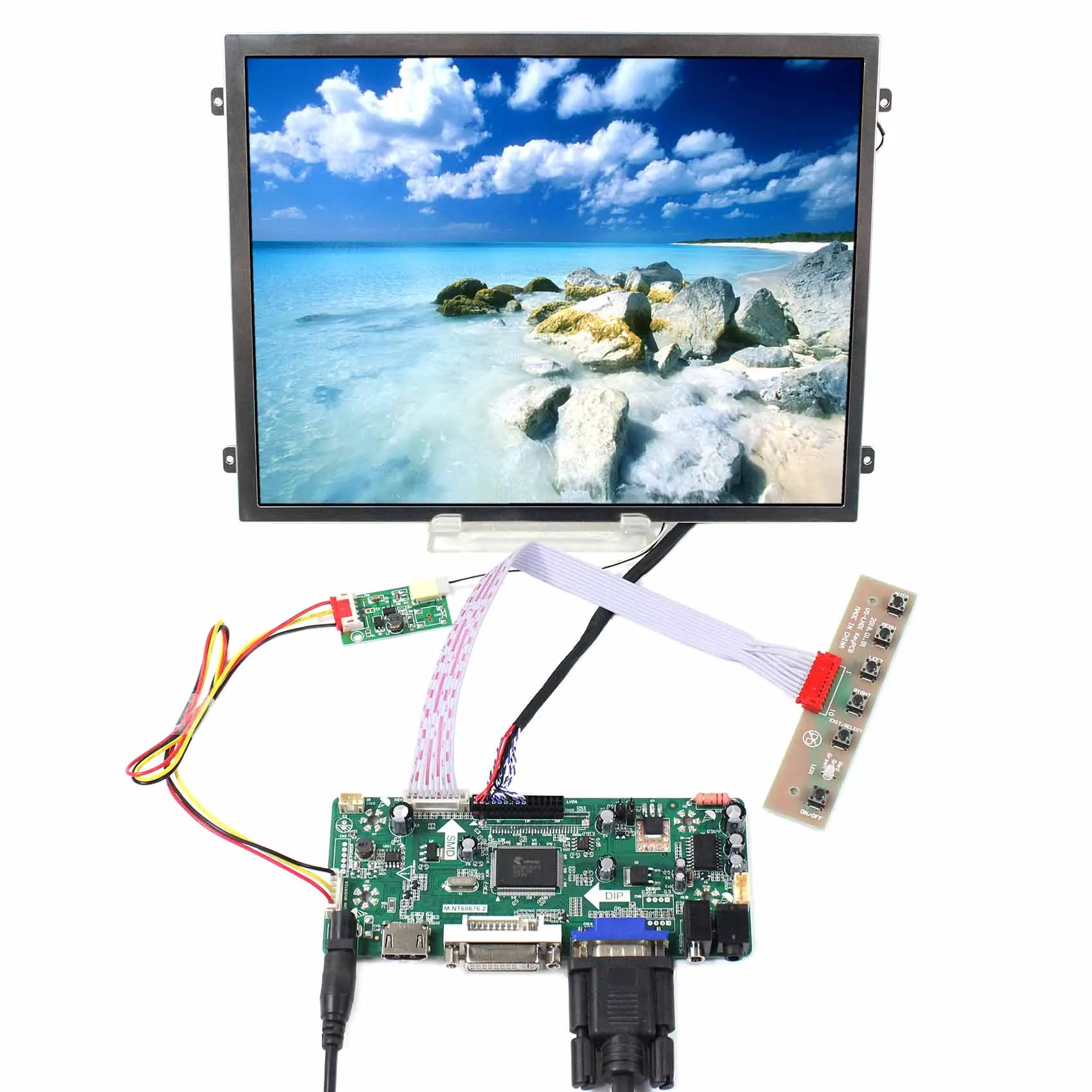 

10.4inch IPS LCD Screen Brightness 500nit 10.4 inch Touch Screen with HD MI VGA DVI LCD Controller Board Drvier Board